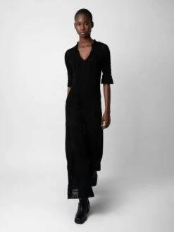 Zadig & Voltaire Memphis Dress Black -Zadig & Voltaire Clothing KWDR00169 NOIR ADDI 3