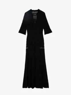 Zadig & Voltaire Memphis Dress Black -Zadig & Voltaire Clothing KWDR00169 NOIR PACKSHOT