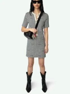 Zadig & Voltaire Tahoe Striped Summer Dress Encre -Zadig & Voltaire Clothing KWDR01189 ENCRE ADDI 2 67bed40eb4a13