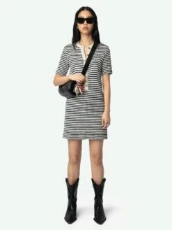 Zadig & Voltaire Tahoe Striped Summer Dress Encre