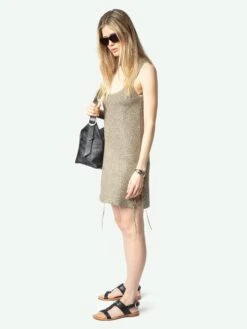 Zadig & Voltaire Daby Gold Metallic Mini Dress Gold 13 Zadig & Voltaire Daby Gold Metallic Mini Dress Gold -Zadig & Voltaire Clothing KWDR01206 GOLD ADDI 3 67a6264fb2a74