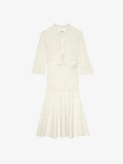 Zadig & Voltaire Memphisa Dress Ecru -Zadig & Voltaire Clothing KWDR01211 ECRU PACKSHOT 67a626e9d1ffa
