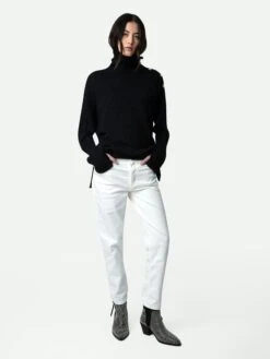 Zadig & Voltaire Alma Jewelled Cashmere Sweater Black