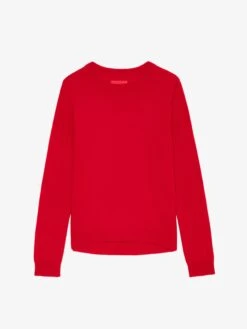 Zadig & Voltaire Cici Patch Cashmere Sweater Cerise -Zadig & Voltaire Clothing KWSW00043 CERISE PACKSHOT 6697c4d718d38