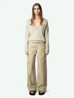 Zadig & Voltaire Vivi Patch Cashmere Sweater Geology -Zadig & Voltaire Clothing KWSW00059 GEOLOGY ADDI 1 675ff3f4db27b