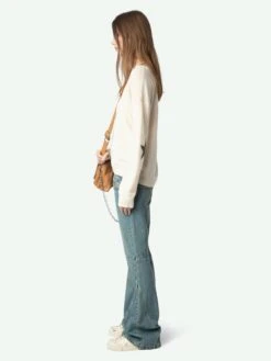 Zadig & Voltaire Cici Patch Cashmere Sweater Ecru -Zadig & Voltaire Clothing KWSW00064 ECRU ADDI 2 675ff1efe7ec7