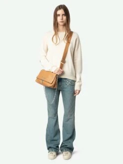 Zadig & Voltaire Cici Patch Cashmere Sweater Ecru