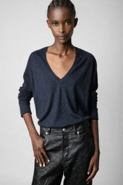 Zadig & Voltaire River Cashmere Sweater Encre -Zadig & Voltaire Clothing KWSW01311 ENCRE 4 673caccda0103