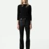 Zadig & Voltaire Emma Sweater Black -Zadig & Voltaire Clothing KWSW01480 NOIR SHOOTING