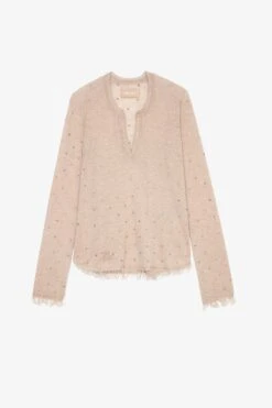 Zadig & Voltaire Riviera Cashmere Sweater Blush -Zadig & Voltaire Clothing KWSW01495 BLUSH