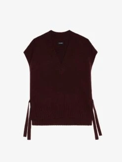 Zadig & Voltaire Maddy Cashmere Sweater Burgundy -Zadig & Voltaire Clothing KWSW01523 BURGUNDY PACKSHOT 686681b397382