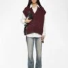 Zadig & Voltaire Maddy Cashmere Sweater Burgundy 1 Zadig & Voltaire Maddy Cashmere Sweater Burgundy -Zadig & Voltaire Clothing KWSW01523 BURGUNDY SHOOTING 686b835bedbf9