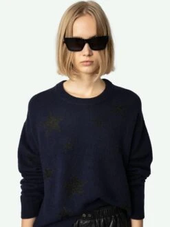 Zadig & Voltaire Markus Cashmere Sweater Encre -Zadig & Voltaire Clothing KWSW01598 ENCRE ADDI 2 6704e42006314
