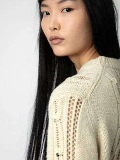 Zadig & Voltaire Morley Sweater Vanille -Zadig & Voltaire Clothing KWSW01608 VANILLE ADDI 2 1