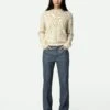 Zadig & Voltaire Morley Sweater Vanille -Zadig & Voltaire Clothing KWSW01608 VANILLE SHOOTING 1