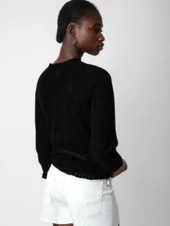 Zadig & Voltaire Moira Sweater Black 9 Zadig & Voltaire Moira Sweater Black -Zadig & Voltaire Clothing KWSW01636 NOIR BACK