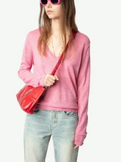 Zadig & Voltaire Rivy Cashmere Sweater Phlox -Zadig & Voltaire Clothing KWSW01661 PHLOX ADDI 1 676054883bcb8