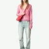 Zadig & Voltaire Rivy Cashmere Sweater Phlox -Zadig & Voltaire Clothing KWSW01661 PHLOX SHOOTING 6760549c21602