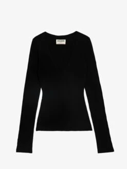 Zadig & Voltaire Syla Sweater Black -Zadig & Voltaire Clothing KWSW01662 NOIR PACKSHOT 670685dd96cdf