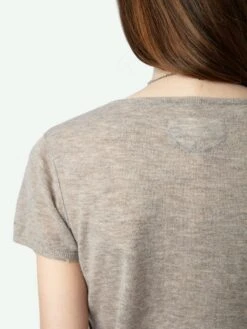 Zadig & Voltaire Celsy Cashmere Sweater Latte -Zadig & Voltaire Clothing KWSW01671 LATTE HOVER 664c622a51416