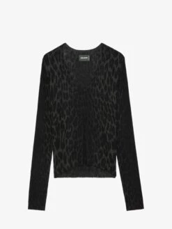 Zadig & Voltaire Rivy Leopard Cashmere Sweater Peaks -Zadig & Voltaire Clothing KWSW01683 PEAKS PACKSHOT 668bb12d7d88e