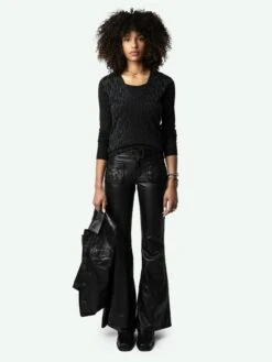 Zadig & Voltaire Rivy Leopard Cashmere Sweater Peaks