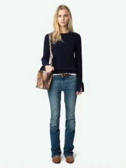 Zadig & Voltaire Jonasson Cashmere Sweater Encre -Zadig & Voltaire Clothing KWSW02674 ENCRE ADDI 1 6728e36de6f1a