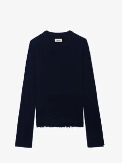 Zadig & Voltaire Jonasson Cashmere Sweater Encre -Zadig & Voltaire Clothing KWSW02674 ENCRE PACKSHOT 6728b2935a034