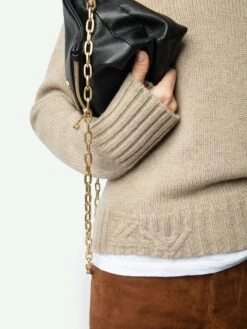 Zadig & Voltaire Malty Cashmere Sweater Oatmeal -Zadig & Voltaire Clothing KWSW02766 OATMEAL ADDI 3 6728e2b606173