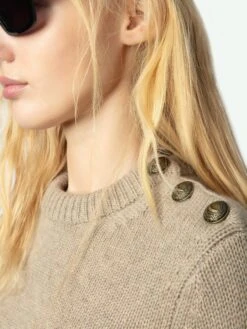 Zadig & Voltaire Malty Cashmere Sweater Oatmeal -Zadig & Voltaire Clothing KWSW02766 OATMEAL HOVER 6728e299e8a4e