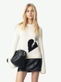 Zadig & Voltaire Malty Wool Sweater Ecru -Zadig & Voltaire Clothing KWSW02767 ECRU ADDI 3 6723510985565