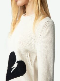 Zadig & Voltaire Malty Wool Sweater Ecru -Zadig & Voltaire Clothing KWSW02767 ECRU ADDI 5 67234de28b6d6