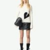Zadig & Voltaire Malty Wool Sweater Ecru -Zadig & Voltaire Clothing KWSW02767 ECRU SHOOTING 67234e45d724e