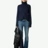 Zadig & Voltaire Nalma Cashmere Sweater Encre -Zadig & Voltaire Clothing KWSW02768 ENCRE SHOOTING 67234e3d90789