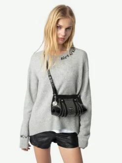 Zadig & Voltaire Markus Cashmere Sweater Gris Chine Clai -Zadig & Voltaire Clothing KWSW02782 GRIS CHINE CLAI ADDI 2 67234e9e9d42f