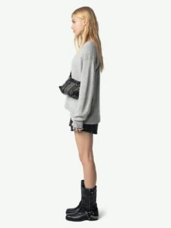 Zadig & Voltaire Markus Cashmere Sweater Gris Chine Clai -Zadig & Voltaire Clothing KWSW02782 GRIS CHINE CLAI ADDI 3 6723502d770c5