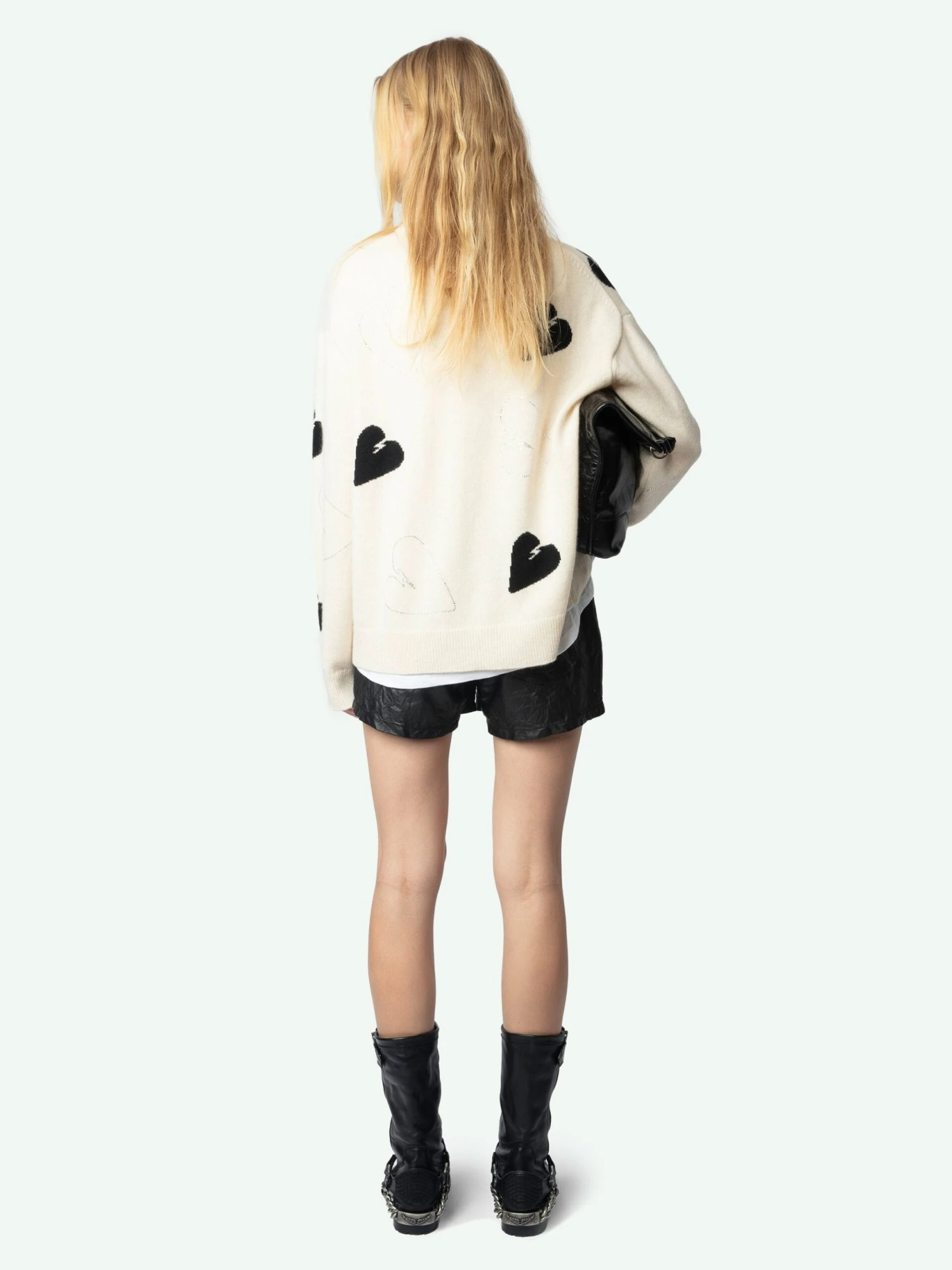 Zadig & Voltaire Markus Off-White Rhinestone Sweater Ecru 4 Zadig & Voltaire Markus Off-White Rhinestone Sweater Ecru - Image 2