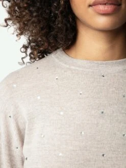 Zadig & Voltaire Kandy Sweater Erable -Zadig & Voltaire Clothing KWSW02796 LATTE HOVER 66ce04e0cdfdd