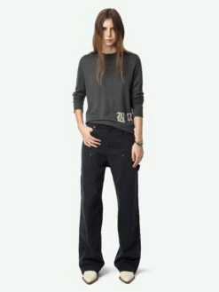 Zadig & Voltaire Ivy Cashmere Sweater Anthracite -Zadig & Voltaire Clothing KWSW02797 ANTHRACITE ADDI 1 675ff2026f9fb
