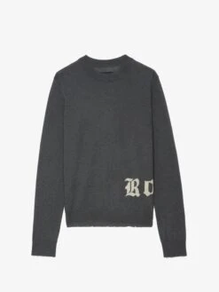 Zadig & Voltaire Ivy Cashmere Sweater Anthracite -Zadig & Voltaire Clothing KWSW02797 ANTHRACITE PACKSHOT 6763e381d8bdf