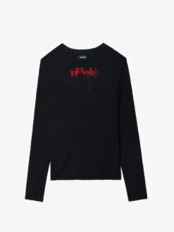 Zadig & Voltaire Nosfa Wool Sweater Black 14 Zadig & Voltaire Nosfa Wool Sweater Black -Zadig & Voltaire Clothing KWSW02801 BLACK PACKSHOT 684fe1bbbbff0