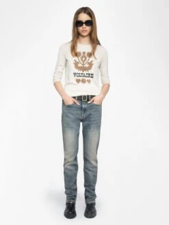Zadig & Voltaire Teissa Wool Sweater Ecru