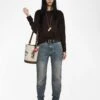 Zadig & Voltaire Cici Sweater Dark Chocolate -Zadig & Voltaire Clothing KWSW02815 DARK CHOCOLATE SHOOTING 685d225d12897