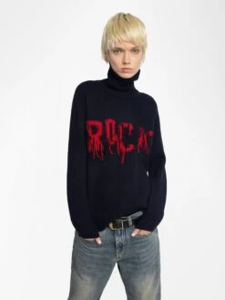 Zadig & Voltaire Mora Wool Sweater Encre -Zadig & Voltaire Clothing KWSW02823 ENCRE ADDI 2 685e8d502e156