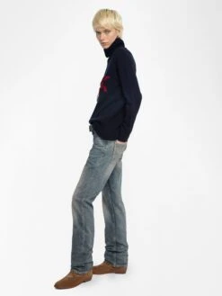 Zadig & Voltaire Mora Wool Sweater Encre -Zadig & Voltaire Clothing KWSW02823 ENCRE ADDI 4 685e8d755b5c5