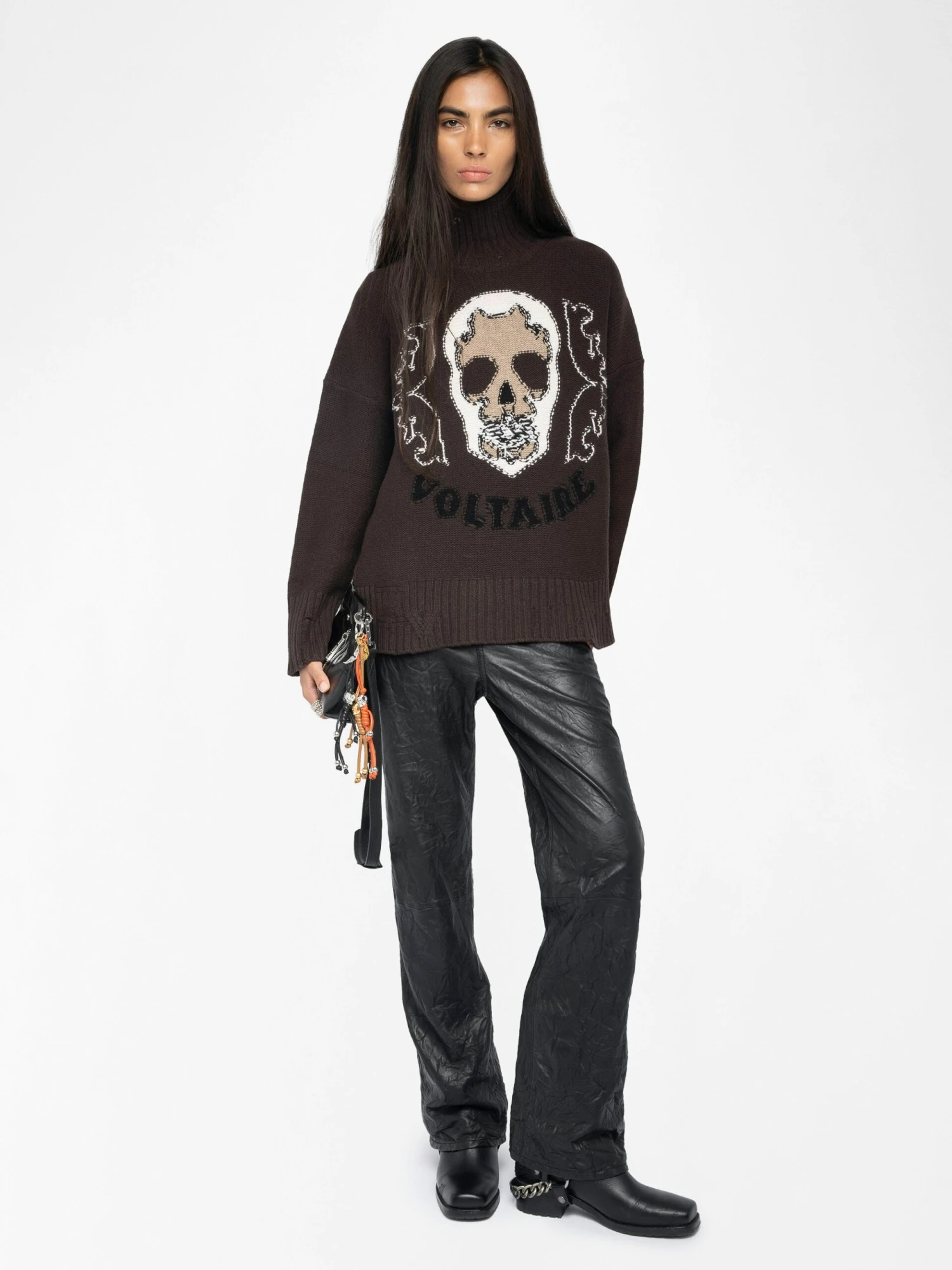 Zadig & Voltaire Bleeza Wool Sweater Dark Chocolate 5 Zadig & Voltaire Bleeza Wool Sweater Dark Chocolate - Image 3