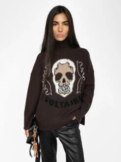 Zadig & Voltaire Bleeza Wool Sweater Dark Chocolate 13 Zadig & Voltaire Bleeza Wool Sweater Dark Chocolate -Zadig & Voltaire Clothing KWSW02825 DARK CHOCOLATE ADDI 2 686b8286e2047
