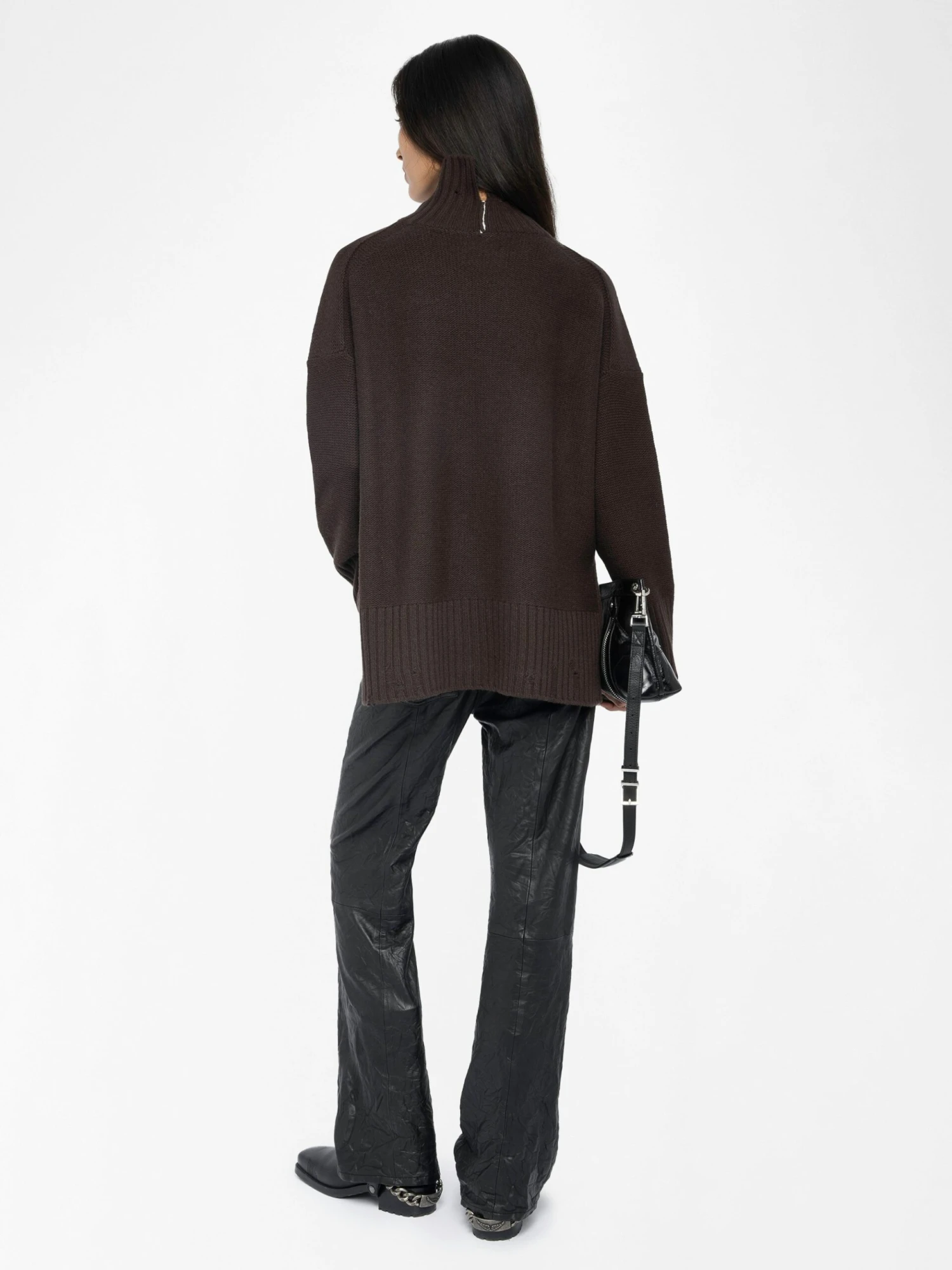 Zadig & Voltaire Bleeza Wool Sweater Dark Chocolate 4 Zadig & Voltaire Bleeza Wool Sweater Dark Chocolate - Image 2