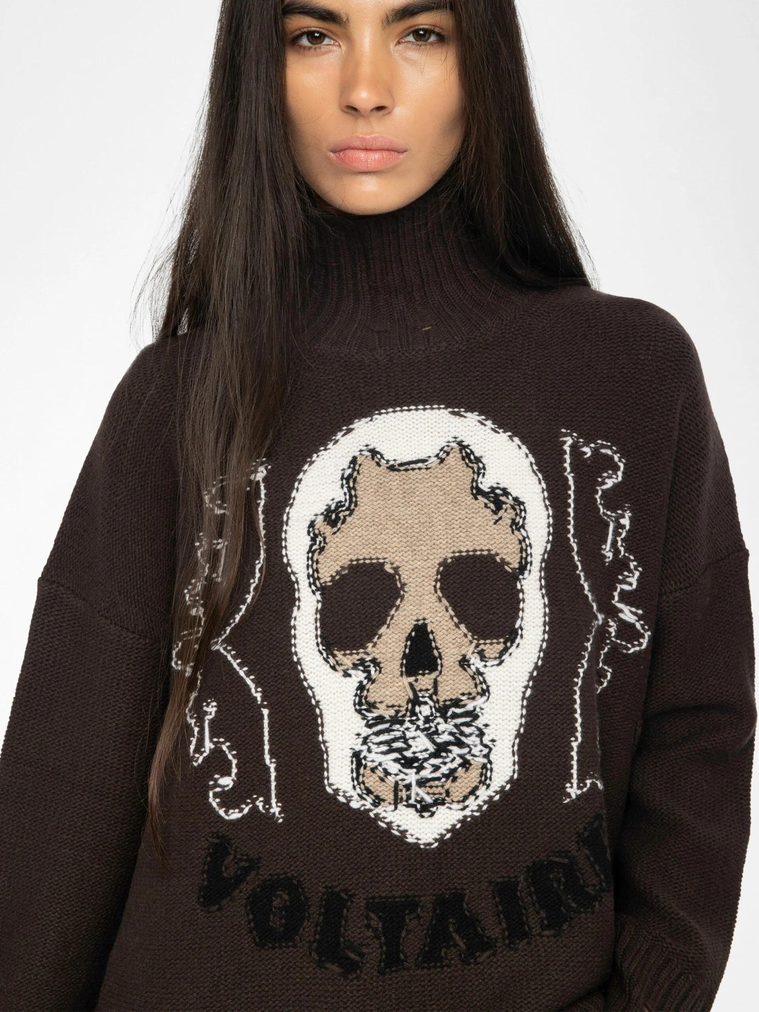 Zadig & Voltaire Bleeza Wool Sweater Dark Chocolate 9 Zadig & Voltaire Bleeza Wool Sweater Dark Chocolate - Image 7