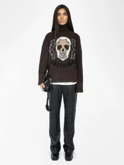Zadig & Voltaire Bleeza Wool Sweater Dark Chocolate